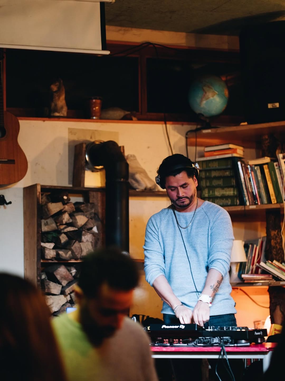 A DJ playing at El Payo's flamenco-meets-techno night.